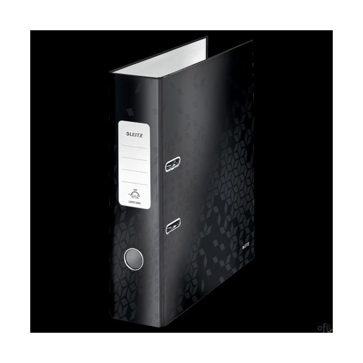 Segregator z mechanizmem WOW Leitz 180, A4/80mm, czarny 10050095