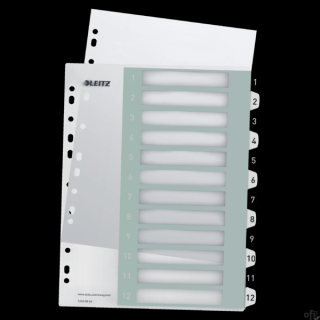 Przekładki plastikowe do nadruku tekstu na kartę, Leitz WOW, 112, biało-czarne 12160000
