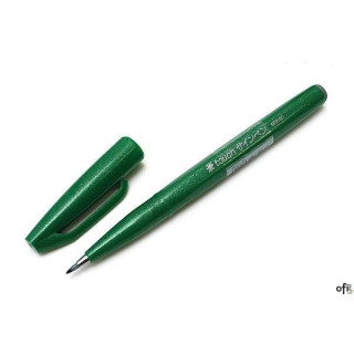 Pisak pędzelkowy do kaligrafii zielony SES15-D PENTEL