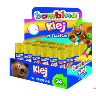 Klej sztyft 9g MINI ZOO (24) display MAJEWSKI BAMBINO