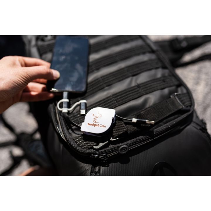 Kabel do ładowania z 3 wtyczkami rozwijany NICO