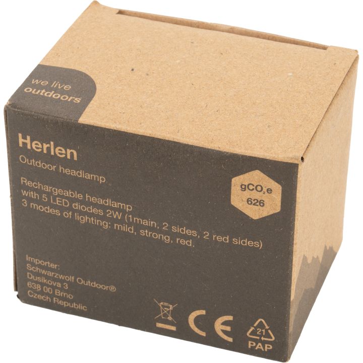 Latarka czołowa HERLEN Schwarzwolf