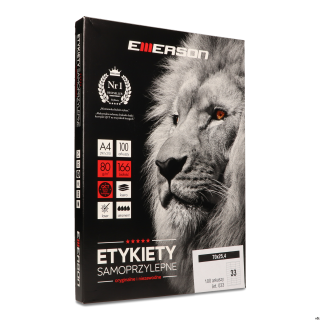 Etykiety A4 70x25,4mm białe nr033 (100sztuk) EMERSON eta4070x254w