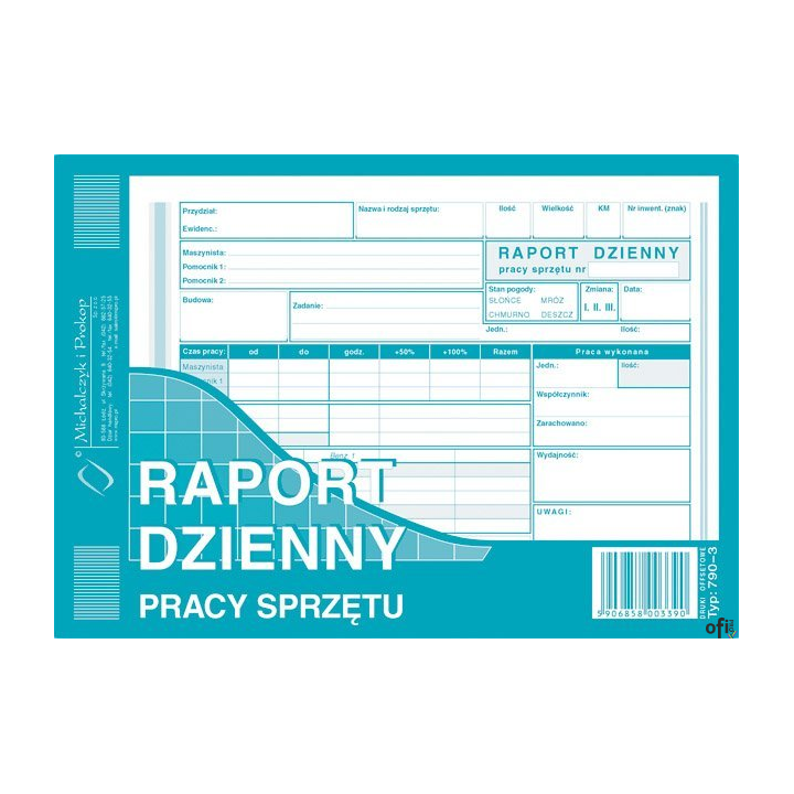 790-3 Raport dzien.pr.sprz.A5 MICHALCZYK I PROKOP
