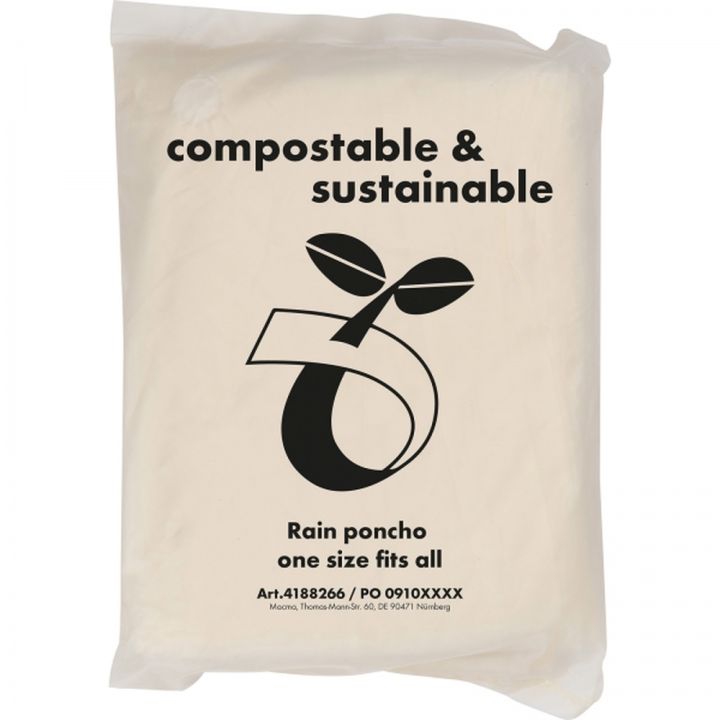 Poncho przeciwdeszczowe biodegradowalne DAVIDE