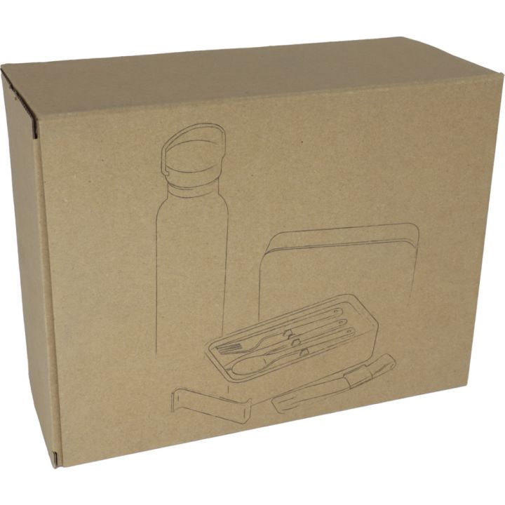 Zestaw lunch box ze sztućcami i butelka termiczna 500 ml STEPHAN