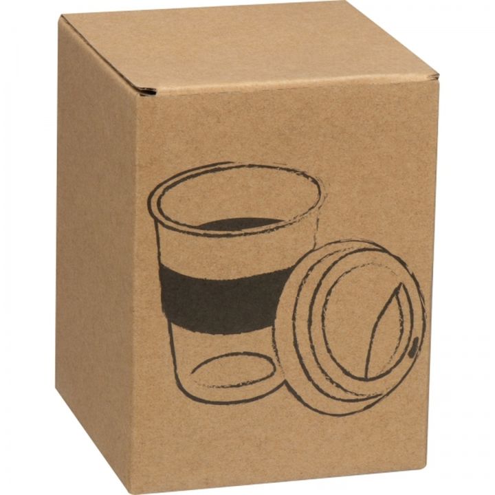 Kubek szklany z pokrywką 300 ml AMANDA