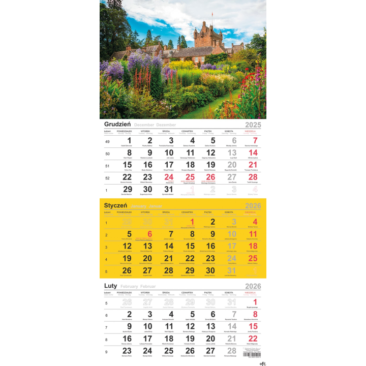 Kalendarz trójdzielny (H) 2026 Michalczyk i Prokop T-106T-03