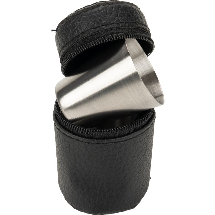 Zestaw piersiówka 266 ml, kieliszki 30 ml i lejek TAHAT Schwarzwolf