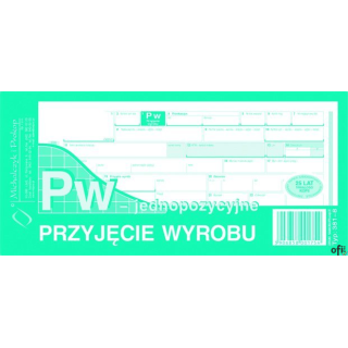 PW przyjęcie wyrobu jednopozycyjne