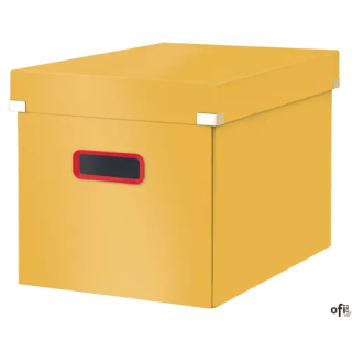 Duże pudełko do przechowywania Leitz Click & Store Cosy, w kształcie sześcianu Ciepły żółty 53470019