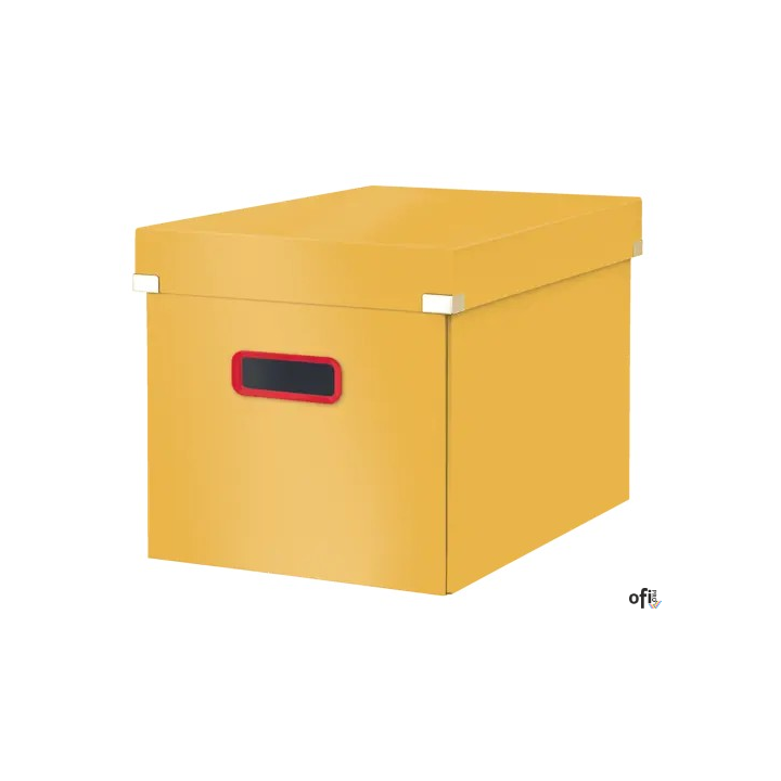 Duże pudełko do przechowywania Leitz Click & Store Cosy, w kształcie sześcianu Ciepły żółty 53470019