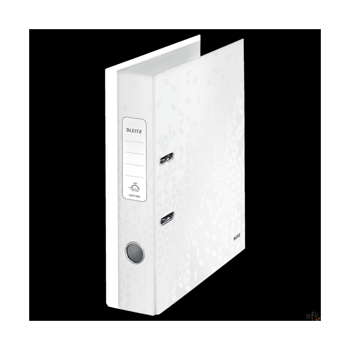 Segregator z mechanizmem dźwigniowym 180_ WOW Leitz__Innowacyjny segregator, z opatentowanym mechanizmem, który otwiera się o 18