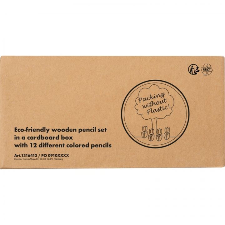 Kredki drewniane 12 kolorów MATEO