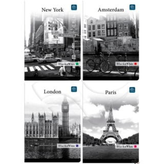 Brulion A5  96 kratka kol.215 BLACK&WHITE 8521 INTERDRUK