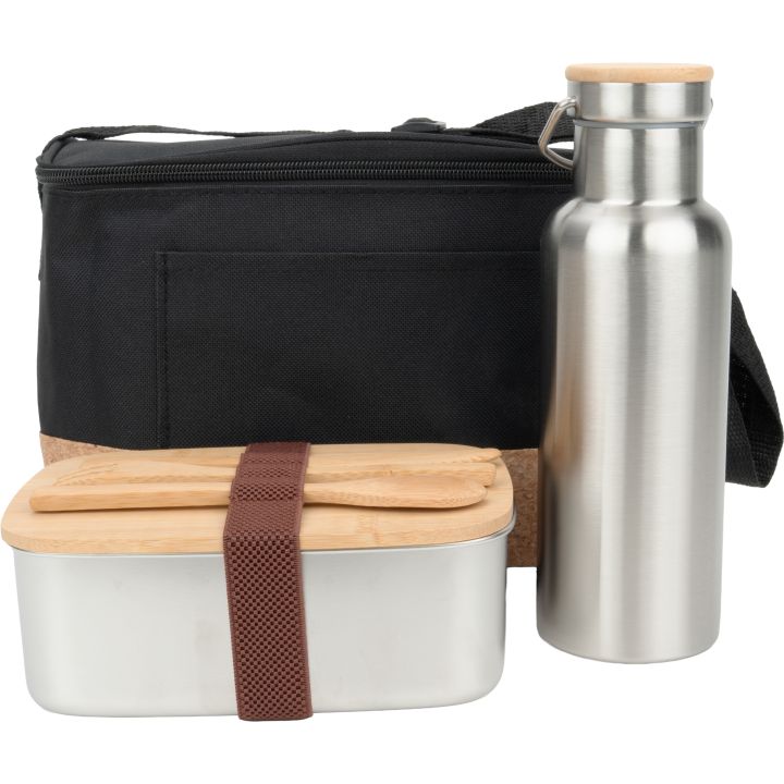 Zestaw lunch box, butelka 500 ml i torba termiczna BRIGITTE