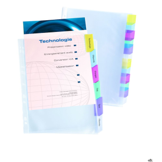 Koszulki_krystaliczne A4+ 80mic., z przekładkami 1-6, ELBA 100204587