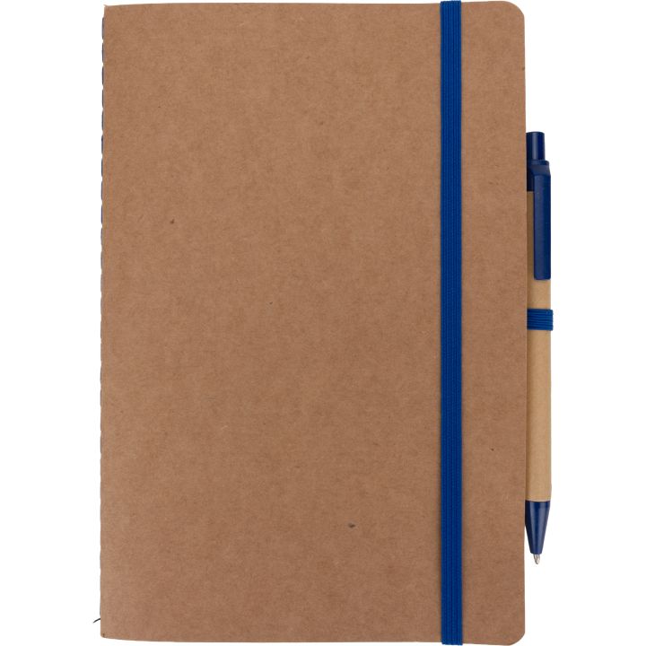 Notatnik A5 z czystymi stronami i długopisem z materiałów z recyklingu CHLOE