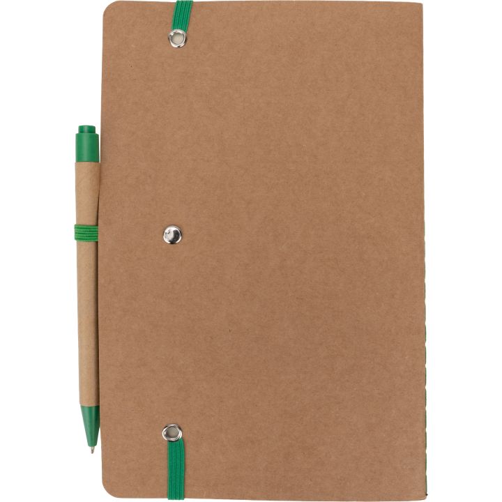 Notatnik A5 z czystymi stronami i długopisem z materiałów z recyklingu CHLOE