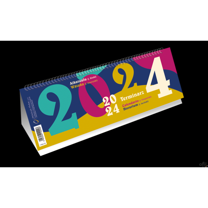 Kalendarz ze spiralką A4 - poziomy 2024 Michalczyk i Prokop T-100-2-18