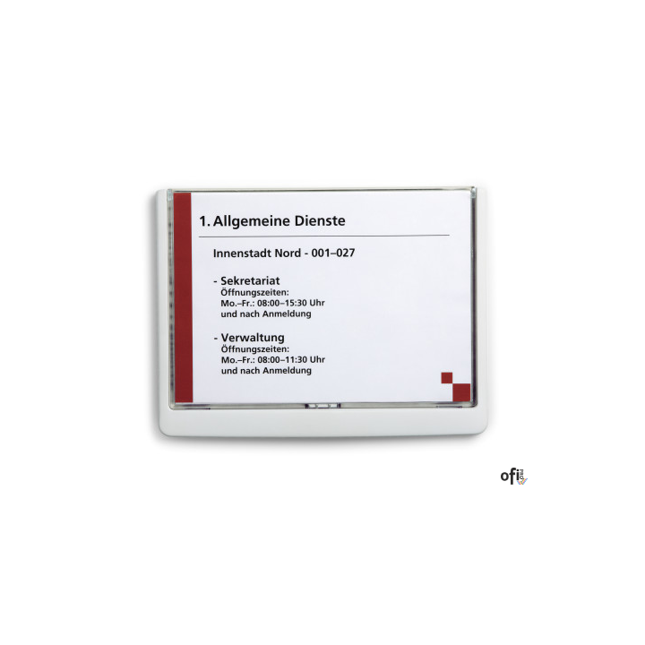 Click Sign tabliczka przydrzwiowa A5 210x148, 5 mm Biały 486602 DURABLE