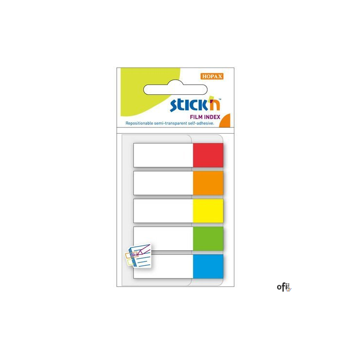 Zakładki indeksujące 45x12mm mix 5 kolorów neon STICKN 21465