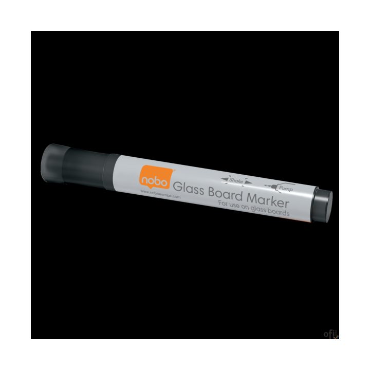 Markery Nobo do szklanych tablic, czarne (4)1905322 Nobo 1905322 suchościeralny