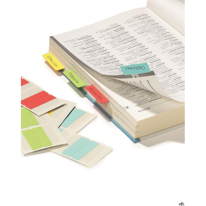 Zakładki samoprzylepne dwustronne indeksy (24szt.) szer.40mm QUICK TAB 840600 DURABLE