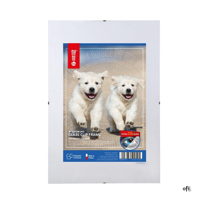 Antyrama 15x21 szklana MEMOBE A5 MAN015021-47