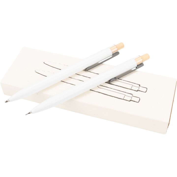 Zestaw piśmienny długopis półżelowy i ołówek automatyczny z aluminium z recyklingu SIEGFRIED