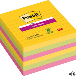 6 bloczków /  90 kartek paleta Carnival 7100234516 POST-IT