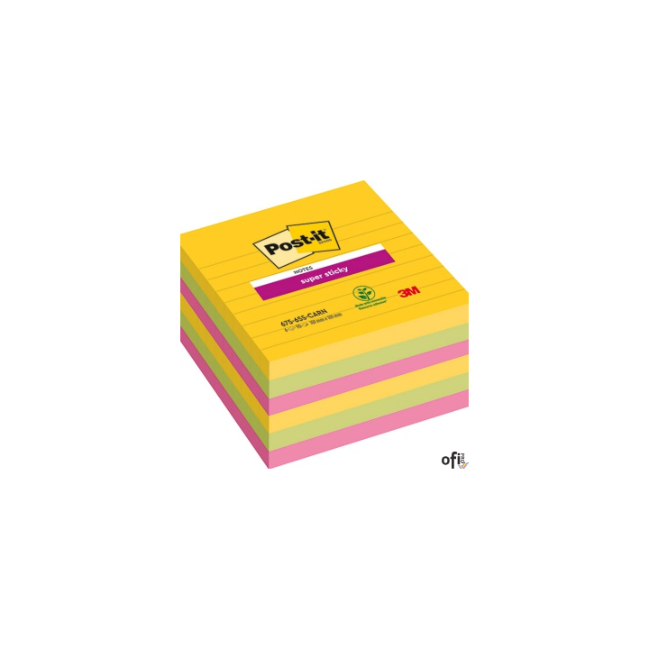 6 bloczków /  90 kartek paleta Carnival 7100234516 POST-IT