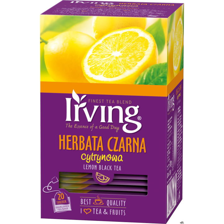 Herbata IRVING cytrynowa 20t czarna