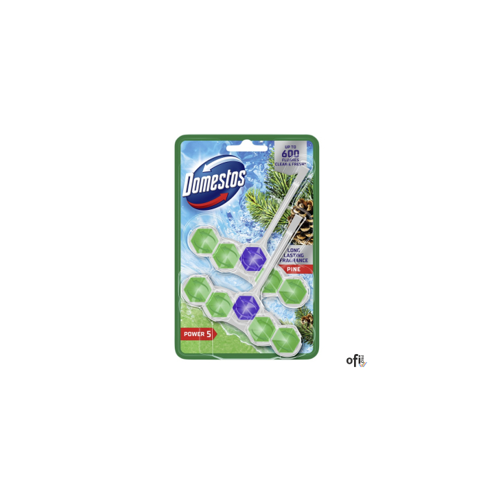 DOMESTOS Zawieszka do toalety POWER5 DUO PINE 5x2x55g 03259