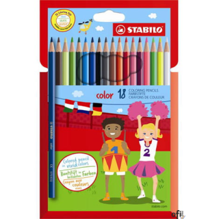 Kredki COLOR kpl 18 szt. pud. z zawieszką 1918/77-11 STABILO (X)