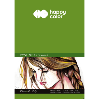 Blok do rysunku_ ART, 300g, A3, 15 ark, Happy Color  HA 3730 3040-A15