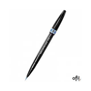 Precyzyjny pędzelek do kaligrafii i liternictwa Brush SignPen Artist błękitny SESF30-S PENTEL
