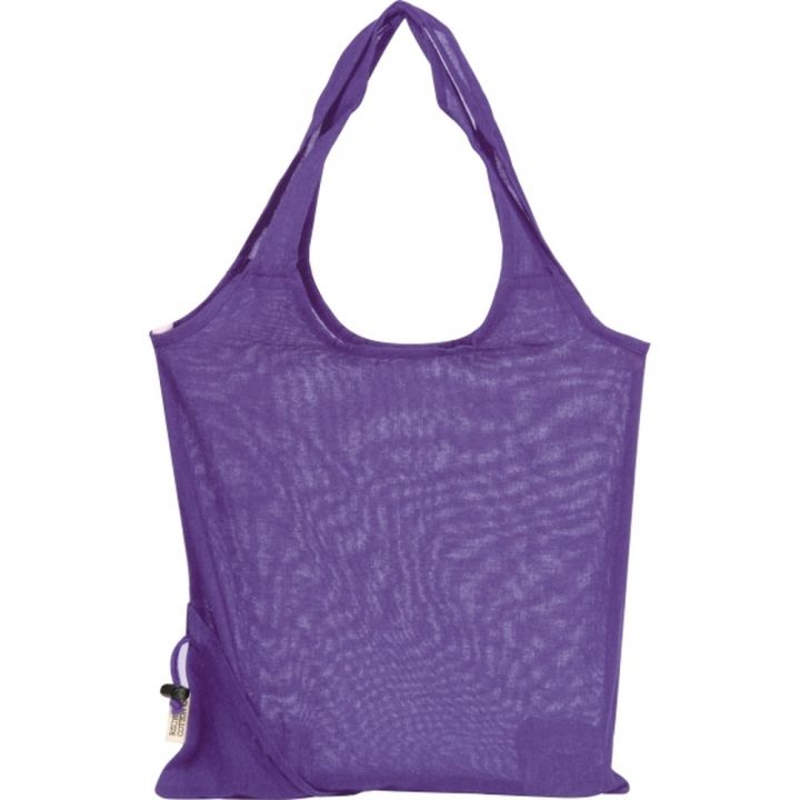 Składana torba z bawełny i poliestru z recyklingu 118 g/m² ANJA