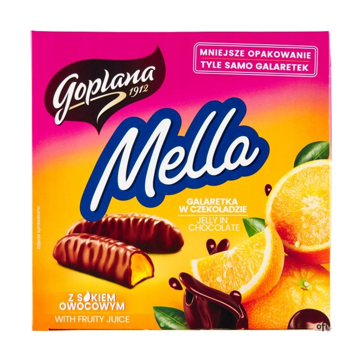 Galaretka GOPLANA MELLA o smaku pomarańczowym w czekoladzie 190g
