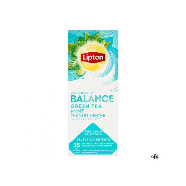 Herbata LIPTON BALANCE Green Tea Mint (25 kopert fol.)