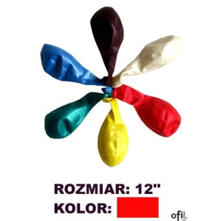 Balony 12 METALLIC, czerwony, 100 szt. FIORELLO 170-1588