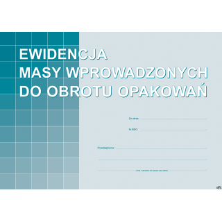 S-220-1 Ewidencja masy wprowadzonych do obrotu opakowań A4 MICHALCZYK I PROKOP