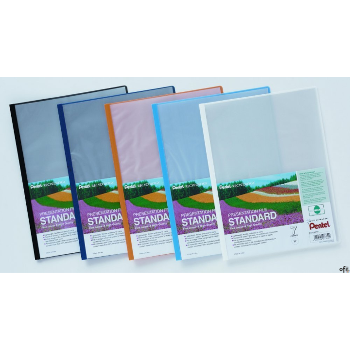 Skoroszyt prezentacyjny, 7 kieszeni niebieski DCP1407-C PENTEL