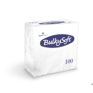 Serwetki papierowe BulkySoft dwuwarstwowe 40x40 składane 1/4 kolor biały (100) 32990