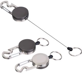 Brelok do kluczy z linką, karabińczykiem i otwieraczem do butelek PEGGY