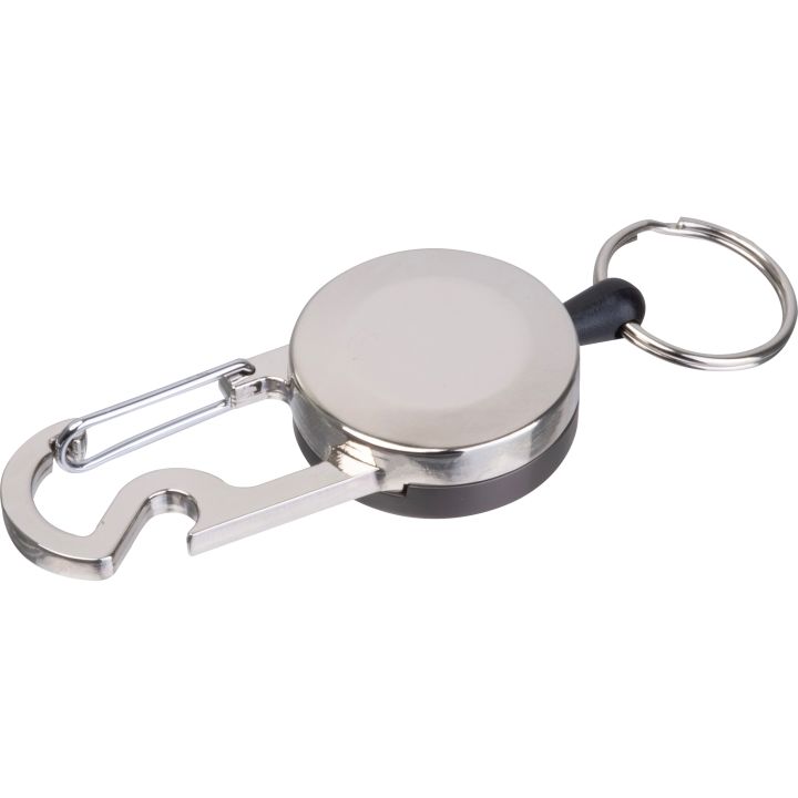 Brelok do kluczy z linką, karabińczykiem i otwieraczem do butelek PEGGY