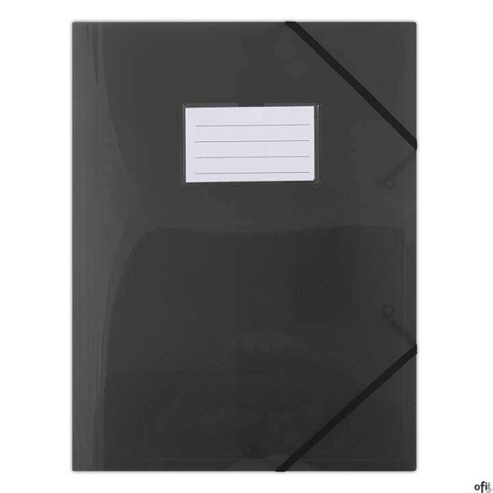 Teczka z gumką A4 PP z kiesz. 8568001PL-01 czarna    BIELLA (X)