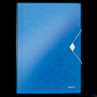 Teczka 6przegródek LEITZ WOW A4 niebieska 250k 45890036