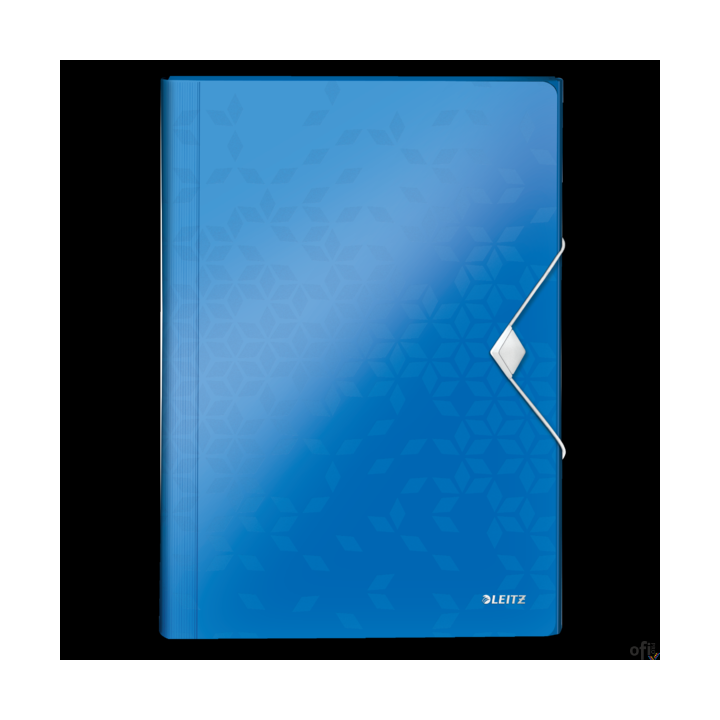 Teczka 6przegródek LEITZ WOW A4 niebieska 250k 45890036