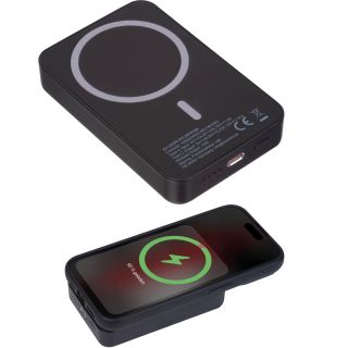 Power bank magnetyczny z ABS z recyklingu 10000 mAh DONNA